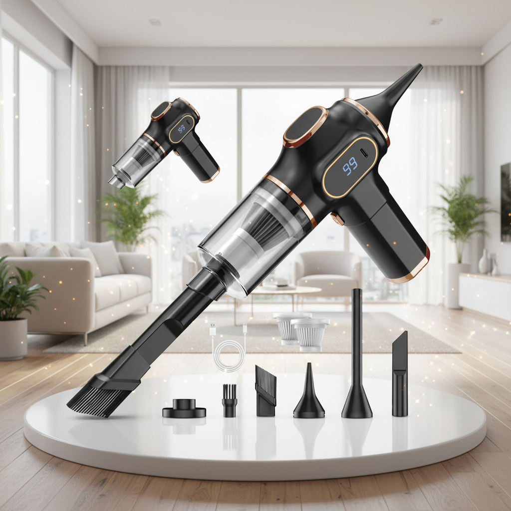 Handheld Powerful Vaccum Cleaner with LCD Display
